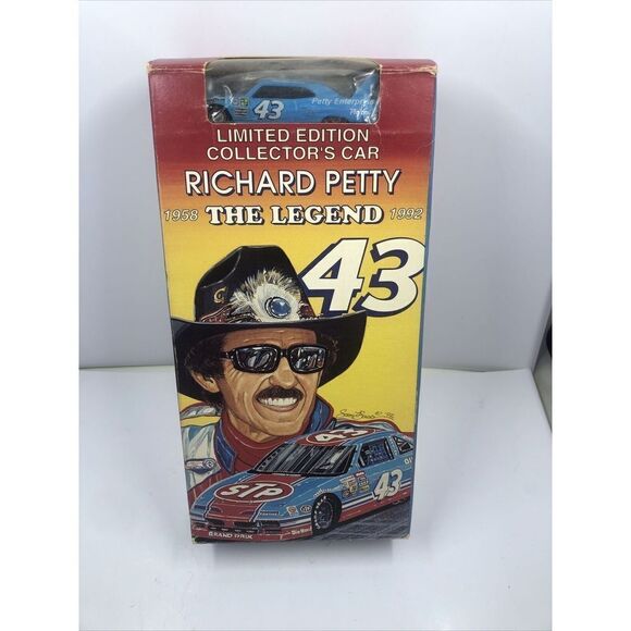 Richard Petty Limited Edition Collector's Car and VHS Tape Set 1992 Car Sealed - Picture 2 of 5